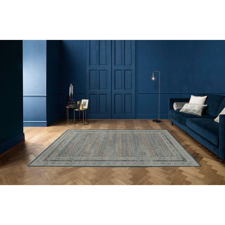 Bloomsbury Market Chiyo Hooked Blue/Grey Rug Wayfair.co.uk